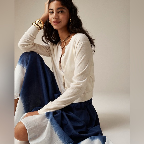 NWT J.crew Featherweight cashmere shrunken cardigan sweater - Picture 3 of 9